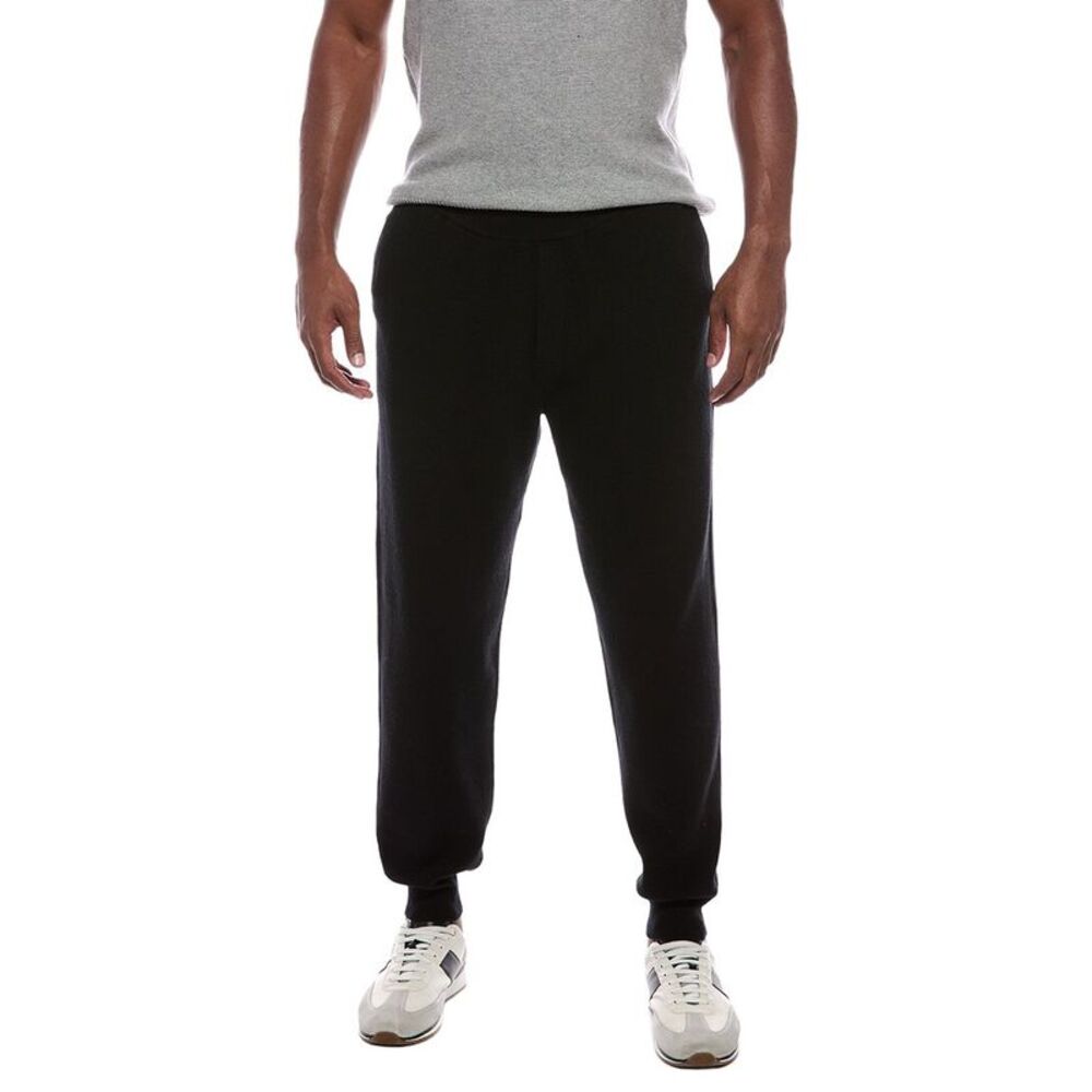 Atm Anthony Thomas Melillo Mens  Waffle Cashmere-Blend Pant, Black